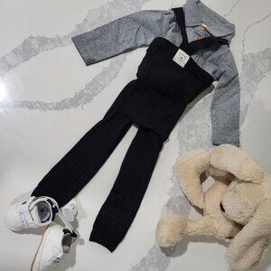 Boutique Polo Romper Outfit Set with Sneakers, Suspenders & Socks – Stylish Comp